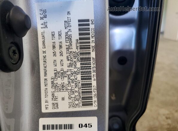 3TYCZ5AN9MT027747 2021 TOYOTA TACOMA Silver ძრავის განყოფილების ხედი