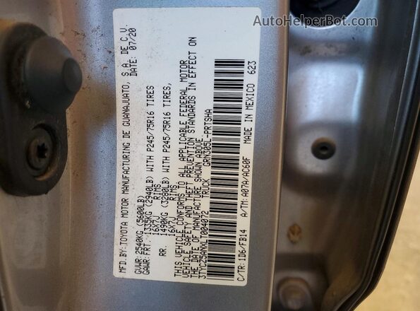3TYCZ5ANXLT004072 2020 TOYOTA TACOMA Silver Вид підкапотного простору