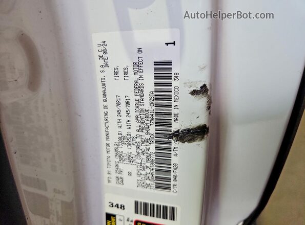3TYJDAHN7RT008772 2024 TOYOTA TACOMA White Widok komory silnika