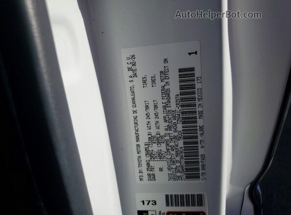 3TYJDAHN7TT047014 2026 TOYOTA TACOMA White Widok komory silnika