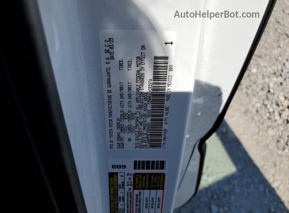 3TYJDAHN9ST024655 2025 TOYOTA TACOMA White VIN sticker view