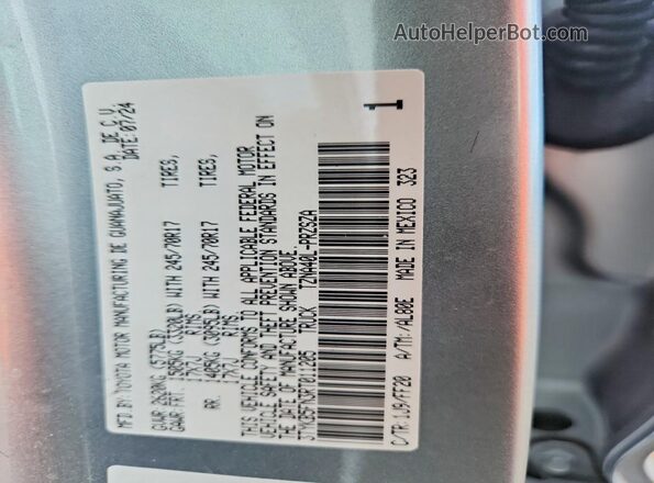 3TYKB5FN3RT011205 2024 TOYOTA TACOMA Silver Engine compartment view