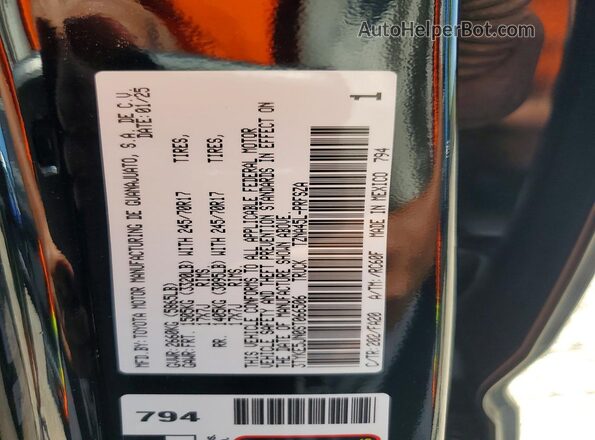 3TYKE5JN0ST066506 2025 TOYOTA TACOMA Черный Вид наклейки с VIN-кодом