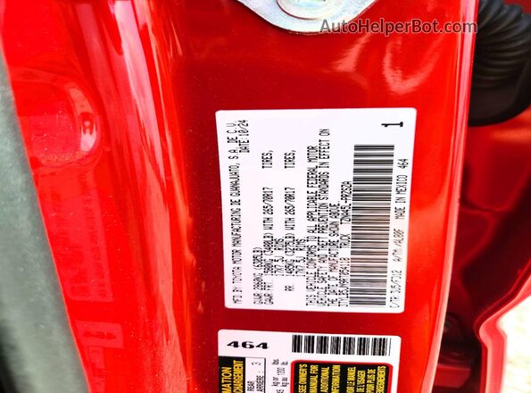 3TYLB5JN9RT054118 2024 TOYOTA TACOMA Burgundy VIN sticker view