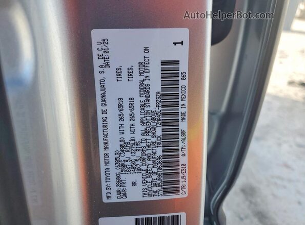 3TYLB5JN9ST063696 2025 TOYOTA TACOMA Silver VIN კოდის სტიკერის ხედი