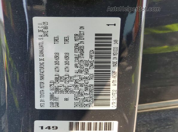 3TYLE5JN1ST092150 2025 TOYOTA TACOMA Charcoal VIN sticker view