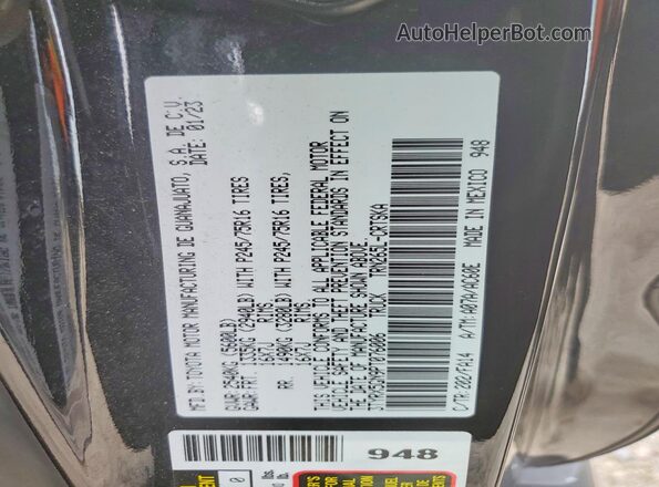 3TYRX5GN9PT076006 2023 TOYOTA TACOMA Black Widok naklejki z numerem VIN