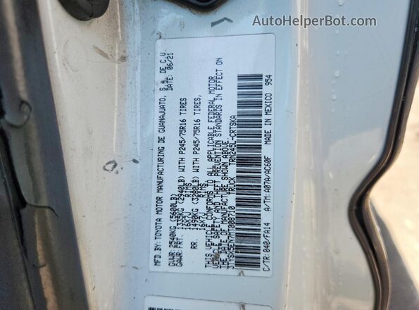 3TYSX5EN7MT008710 2021 TOYOTA TACOMA White ძრავის განყოფილების ხედი