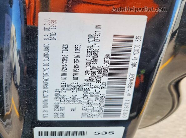 3TYSZ5AN2MT020067 2021 TOYOTA TACOMA Черный Вид подкапотного пространства