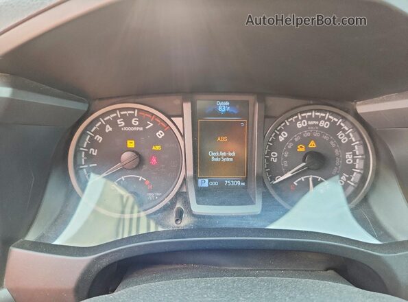 3TYSZ5AN5NT077414 2022 TOYOTA TACOMA Gray Вид щитка приладів
