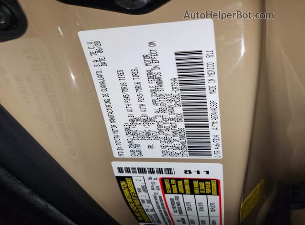 3TYSZ5AN8LT002588 2020 TOYOTA TACOMA Tan Widok komory silnika