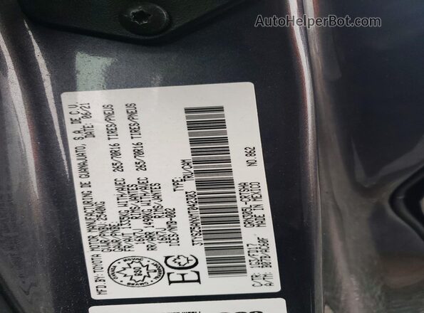 3TYSZ5ANXMT042303 2021 TOYOTA TACOMA Gray Engine compartment view