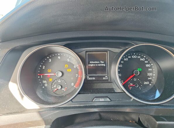 3VV0B7AX2KM009203 2019 VOLKSWAGEN TIGUAN Black Вид щитка приладів