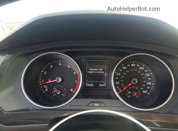 3VV0B7AX3JM045643 2018 VOLKSWAGEN TIGUAN Белый Вид щитка приборов