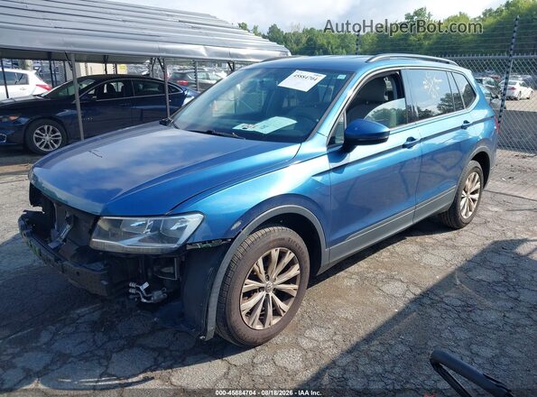 3VV0B7AX4JM123394 2018 VOLKSWAGEN TIGUAN Blue Vista tres cuartos delantera izquierda