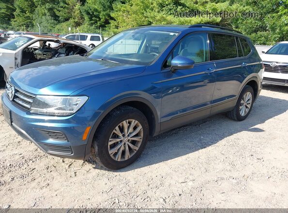 3VV0B7AX4JM126022 2018 VOLKSWAGEN TIGUAN Blue წინა მარცხენა ხედი სამი მეოთხედიდან