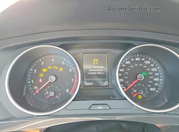 3VV0B7AX6JM116320 2018 VOLKSWAGEN TIGUAN White Widok zestawu wskaźników