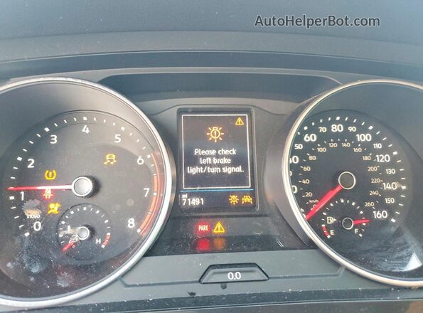 3VV0B7AX6KM094045 2019 VOLKSWAGEN TIGUAN Orange Вид щитка приладів