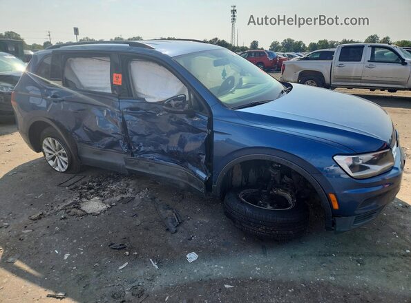 3VV0B7AX8JM193349 2018 VOLKSWAGEN TIGUAN Blue Delantero derecho