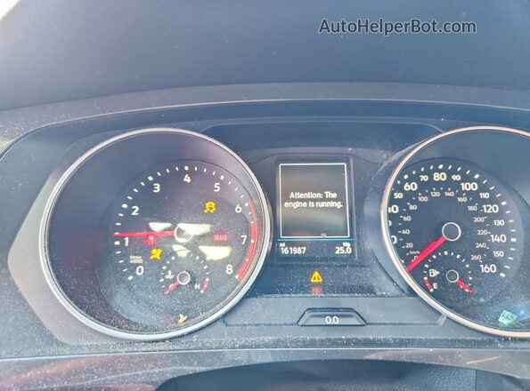 3VV0B7AX8JM193349 2018 VOLKSWAGEN TIGUAN Blue Vista del cuadro de instrumentos