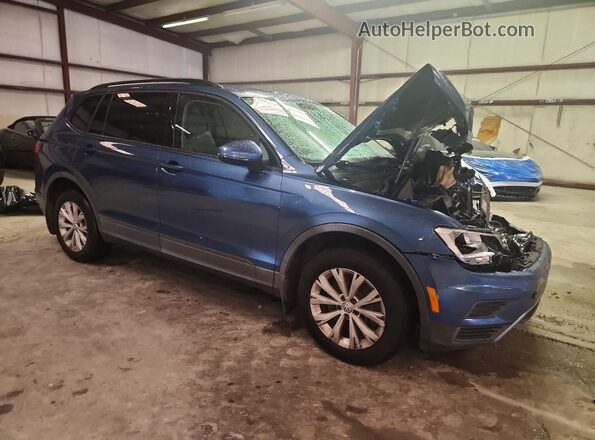 3VV1B7AX0JM059116 2018 VOLKSWAGEN TIGUAN Blue Передня права чверть