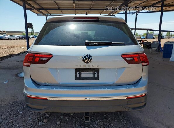 3VV1B7AX0NM058019 2022 VOLKSWAGEN TIGUAN Silver უკანა ხედი