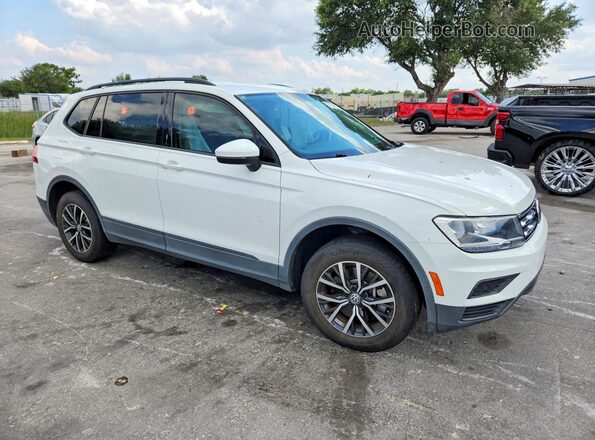3VV1B7AX1MM145670 2021 VOLKSWAGEN TIGUAN Белый Передняя правая четверть