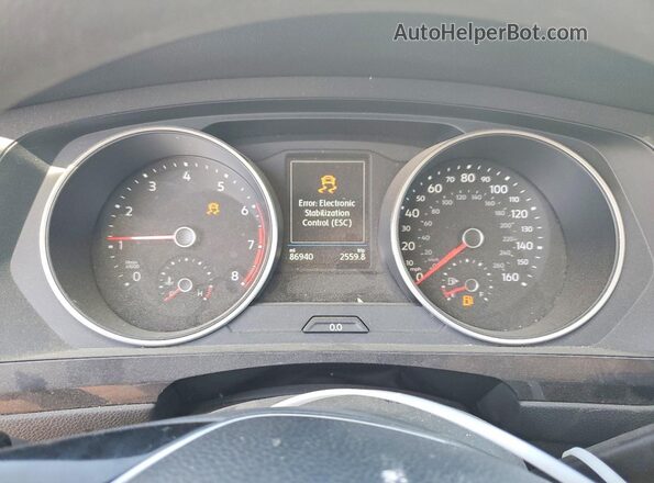 3VV1B7AX2LM020014 2020 VOLKSWAGEN TIGUAN White Вид щитка приладів