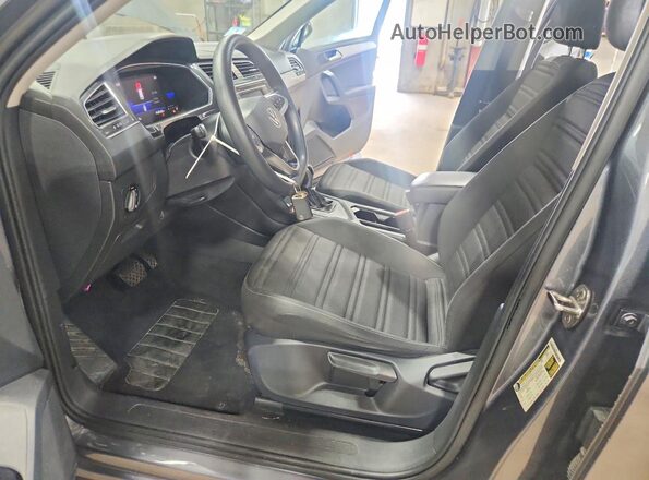 3VV1B7AX2NM082791 2022 VOLKSWAGEN TIGUAN Gray Widok wnętrza z przodu