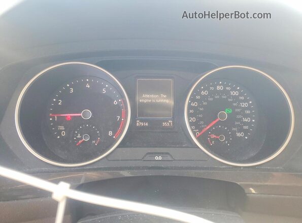 3VV1B7AX3KM198965 2019 VOLKSWAGEN TIGUAN Blue Вид щитка приладів