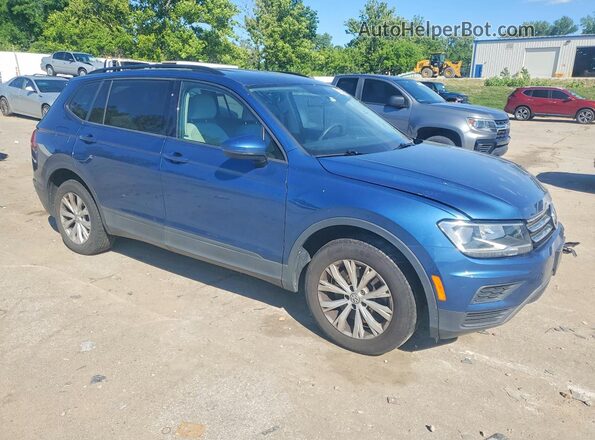 3VV1B7AX3KM198965 2019 VOLKSWAGEN TIGUAN Blue Передня права чверть