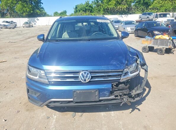 3VV1B7AX3KM198965 2019 VOLKSWAGEN TIGUAN Blue Вид спереду