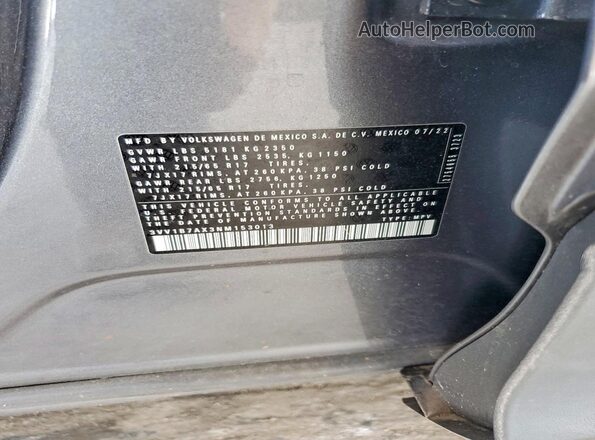 3VV1B7AX3NM153013 2022 VOLKSWAGEN TIGUAN Gray Engine compartment view