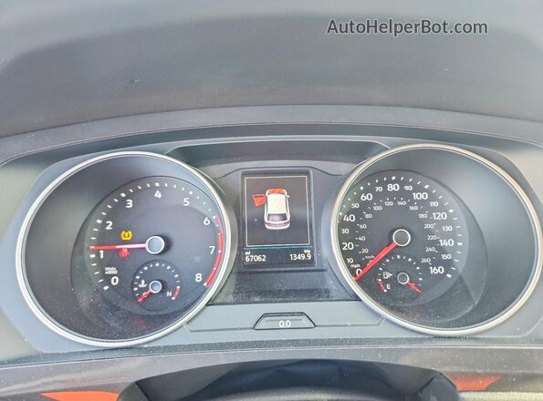 3VV1B7AX5LM112606 2020 VOLKSWAGEN TIGUAN Белый Вид щитка приборов