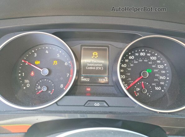 3VV1B7AX6LM112078 2020 VOLKSWAGEN TIGUAN Charcoal Սարքավորումների վահանակի տեսք