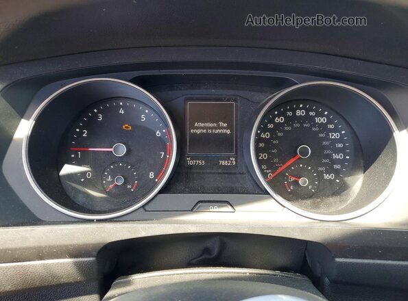 3VV1B7AX7KM083818 2019 VOLKSWAGEN TIGUAN Black Вид щитка приладів