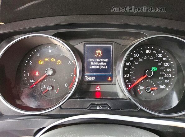 3VV1B7AX7LM180681 2020 VOLKSWAGEN TIGUAN Black Вид щитка приладів