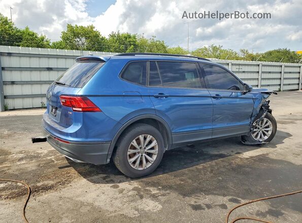 3VV1B7AX8JM070753 2018 VOLKSWAGEN TIGUAN Синий Задняя правая четверть