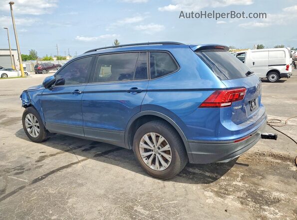3VV1B7AX8JM070753 2018 VOLKSWAGEN TIGUAN Синий Задняя левая четверть