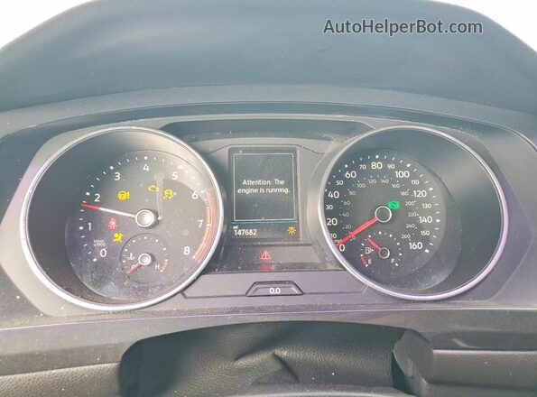 3VV1B7AX8JM070753 2018 VOLKSWAGEN TIGUAN Синий Вид щитка приборов