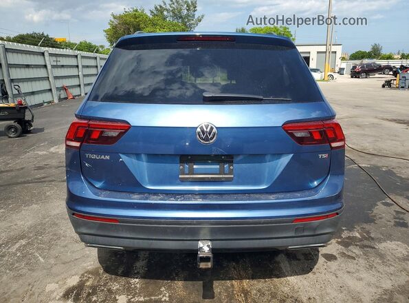 3VV1B7AX8JM070753 2018 VOLKSWAGEN TIGUAN Синий Вид сзади