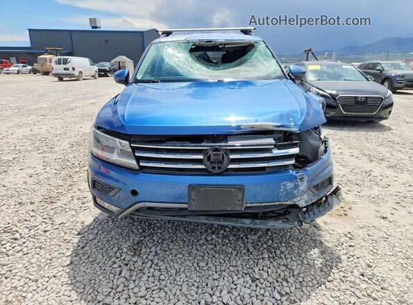 3VV1B7AX9JM021447 2018 VOLKSWAGEN TIGUAN Blue Widok z przodu