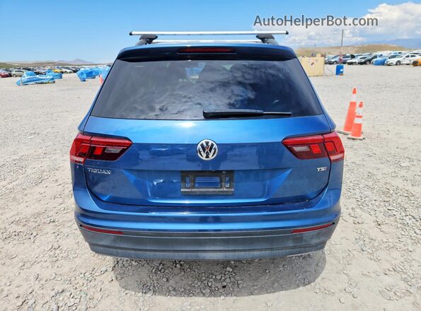 3VV1B7AX9JM021447 2018 VOLKSWAGEN TIGUAN Blue Widok z tyłu