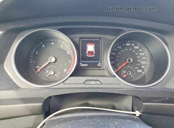 3VV1B7AX9LM135063 2020 VOLKSWAGEN TIGUAN Silver Вид щитка приладів