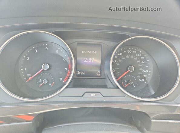 3VV2B7AX0JM122249 2018 VOLKSWAGEN TIGUAN Gray Вид щитка приладів
