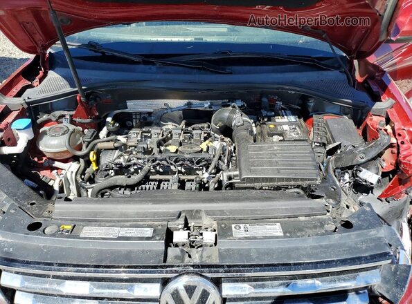 3VV2B7AX0KM122107 2019 VOLKSWAGEN TIGUAN Maroon Vista del compartimento del motor