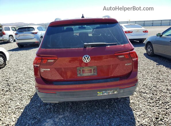3VV2B7AX0KM122107 2019 VOLKSWAGEN TIGUAN Maroon Vista trasera