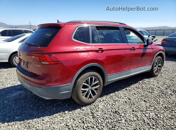 3VV2B7AX0KM122107 2019 VOLKSWAGEN TIGUAN Maroon Trasero derecho