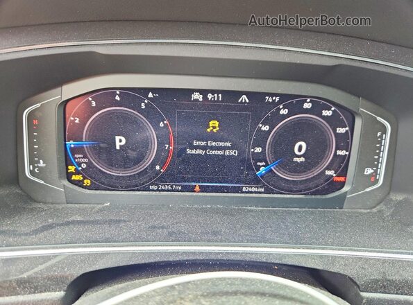3VV2B7AX0MM125544 2021 VOLKSWAGEN TIGUAN Black ხელსაწყოთა პანელის ხედი