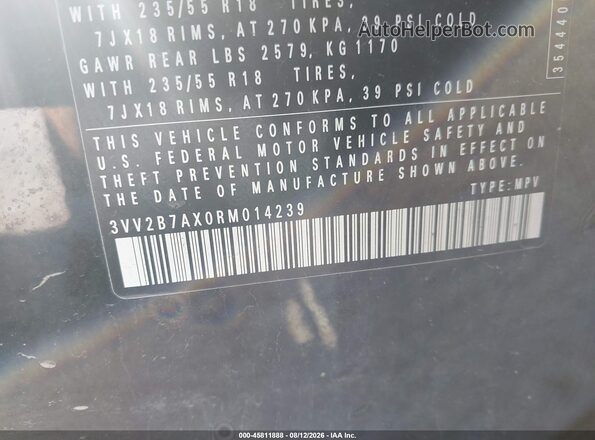3VV2B7AX0RM014239 2024 VOLKSWAGEN TIGUAN Black Widok komory silnika